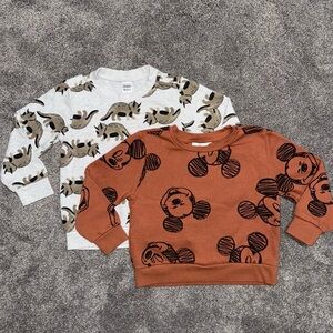 Mickey 3T & Dinosaur 4T Sweatshirt Bundle